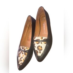 Jeoffrey Campbell Black and Leopard Print Women's Shoes